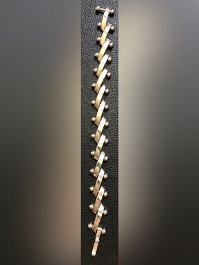 STERLING SILVER Bracelet Link Modernist Ball Step Bar